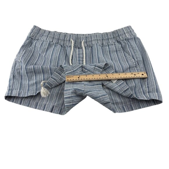 Loft Women's Striped Drawstring Shorts SIZE Small Pull On Elastic Waist - Picture 4 of 5